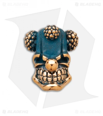 A-EDC Beads "Clown" Skull Lanyard Bead - Bronze 1 A-EDC Beads "Clown" Skull Lanyard Bead - Bronze