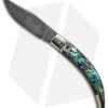 AGA Campolin Diana Lever Lock Automatic Knife Abalone (3.75" Damascus)