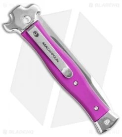 AGA Campolin Zero Italian Leverlock Automatic Knife Violet G-10 (3.75" Tumbled) 6 AGA Campolin Zero Italian Leverlock Automatic Knife Violet G-10 (3.75" Tumbled) -Knife Promotion Shop AGA Campolin Zero Italian Leverlock Automatic Knife Violet G 10 3.75in Tumbled AGA01ALVI LB BHQ 113941 LS Side