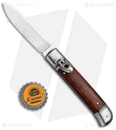SKM Classic 8" Lever Lock Automatic Italian Knife Cocobolo (3.2" Polish Flat) 4 SKM Classic 8" Lever Lock Automatic Italian Knife Cocobolo (3.2" Polish Flat) - Image 4