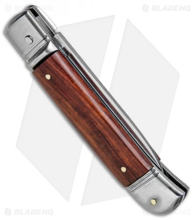 SKM Classic 8" Lever Lock Automatic Italian Knife Cocobolo (3.2" Polish Flat) 3 SKM Classic 8" Lever Lock Automatic Italian Knife Cocobolo (3.2" Polish Flat) - Image 3