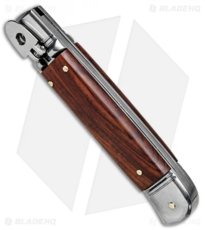 SKM Classic 8" Lever Lock Automatic Italian Knife Cocobolo (3.2" Polish Flat) 2 SKM Classic 8" Lever Lock Automatic Italian Knife Cocobolo (3.2" Polish Flat) - Image 2
