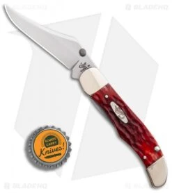 Case Kickstart Mid-Folding Hunter Assisted Knife Dark Red Jig Bone (61265AC CV) -Knife Promotion Shop Assisted Opener Dark Red Bone Jig Mid Hunter Clip BHQ 86870 er bottlecap