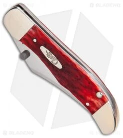 Case Kickstart Mid-Folding Hunter Assisted Knife Dark Red Jig Bone (61265AC CV) -Knife Promotion Shop Assisted Opener Dark Red Bone Jig Mid Hunter Clip BHQ 86870 er spine