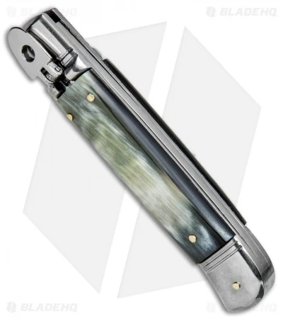 SKM Classic 8" Lever Lock Automatic Italian Knife Brazilian Horn (3.2" Polish) 2 SKM Classic 8" Lever Lock Automatic Italian Knife Brazilian Horn (3.2" Polish) - Image 2