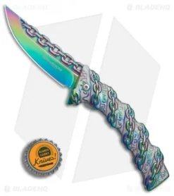 Boker Magnum Chained Rainbow Spring Assisted Knife (3.375" Spectrum) 01MB635 -Knife Promotion Shop Boker Magnum Chained Rainbow BHQ 80865 er bottlecap