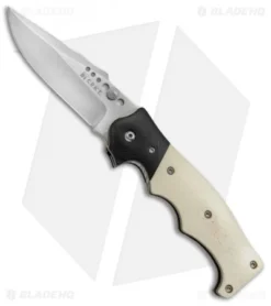 CRKT The Natural 2 Spring Assisted Knife White Bone & G-10 (3.25" Plain) 7080