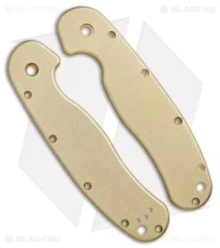 Flytanium Custom Brass Scales For Ontario Rat 1 Knife - Antique SW