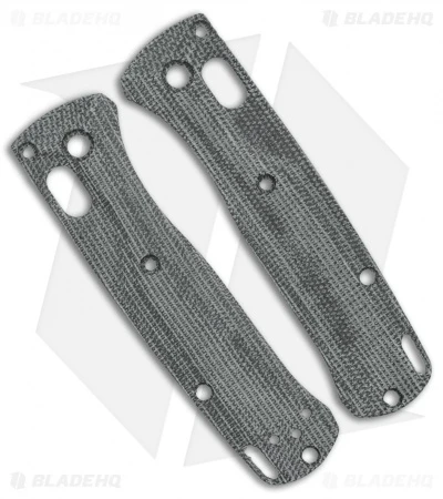 Flytanium Crossfade Scales For Benchmade Mini Bugout - Black Canvas Micarta 1 Flytanium Crossfade Scales For Benchmade Mini Bugout - Black Canvas Micarta
