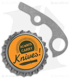 Flytanium Custom Titanium Backspacer For Spyderco Para 3 - Stonewash -Knife Promotion Shop Flytanium Custom Ti Backspacer for Spyderco Para3 SW BHQ 180381 jr bottlecap