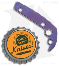 Flytanium Custom Titanium Back Spacer For Demko AD20.5 Knife (Purple) -Knife Promotion Shop Flytanium Ti Back Spacer for Demko AD 20.5 Purple BHQ 176638 jr bottlecap