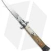 Frank B 9" Italian Stiletto Automatic Knife Honey Horn (4" Polish Flat)