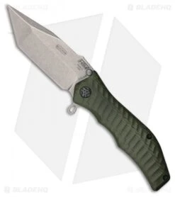 HTM Darrel Ralph Gun Hammer Tanto Spring Assisted Knife OD Green (3.5" SW)