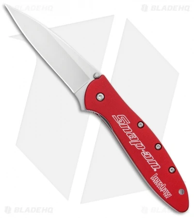 Kershaw Leek Assisted Opening Liner Lock Knife Red Snap On (3" Bead Blast) 1 Kershaw Leek Assisted Opening Liner Lock Knife Red Snap On (3" Bead Blast)