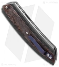 Maserin AM5 Liner Lock Knife Black Maple Carbon Fiber (3.25 Satin) 375RN -Knife Promotion Shop Maserin AM5 LL Black Maple CF Satin 375RN BHQ 98609 jr side