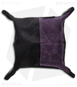 PNW Bushcraft EDC Travel Tray - Black/Purple Waxed Canvas -Knife Promotion Shop PNWBushcraft Black Purple Waxed Canvas EDC Travel Tray BHQ 176401 jr back