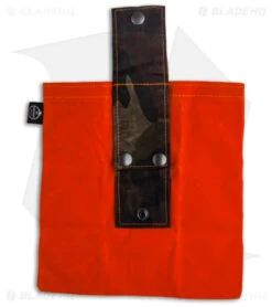 PNW Bushcraft Rugged Waxed Foraging Pouch Hip Bag - Camo/Orange Canvas -Knife Promotion Shop PNWBushcraft Camo Orange Waxed Canvas Hip Pouch BHQ 176412 jr back