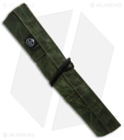 PNW Bushcraft Maple Pocket Knife Roll Waxed Canvas - OD Green