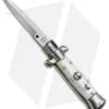 SKM 4.5" Italian Mini Stiletto Automatic Knife White Pearlex (Bayonet)