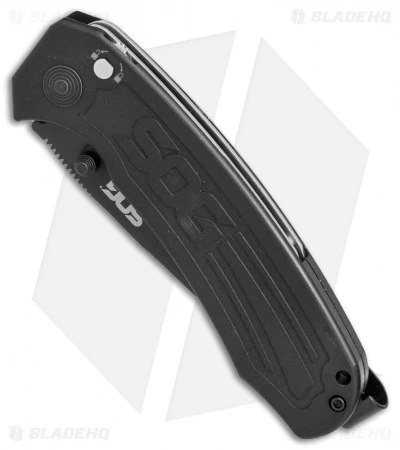 SOG Banner Spring Assisted Knife Black Aluminum (3.5" Black) BA1001 2 SOG Banner Spring Assisted Knife Black Aluminum (3.5" Black) BA1001 - Image 2