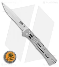 SOG SlimJim XL Bead Blast Assisted Opening Knife (4.18" Satin) SJ-51 -Knife Promotion Shop SOG SlimJim XL Bead Blast Assisted Opening Knife 4.18 Satin SJ 51 BHQ 11536 LS Bottlecap