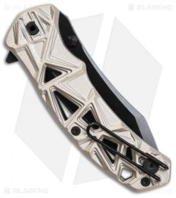 Schrade Shizzle MAGIC Spring Assisted Knife Champagne (3.375" Black Serr) -Knife Promotion Shop Schrade Shizzle MAGIC SA Champagne Black Serr SCHA11CS BHQ 61994 jr side