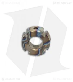 TiSurvival Modular Titanium Lanyard Bead W/ Grooves & Cavities - Blue Smoke