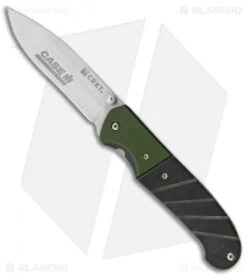 CRKT Ignitor Case Spring Assisted Knife Black/Green G-10 (3.38" Satin) 6850CIH