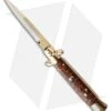 Frank B 9" Italian Stiletto Automatic Knife Snakewood (4" Gold Bayonet)