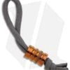 Gray Precision Titanium Gear Monster Bead Lanyard Pull (Polished Bronze)