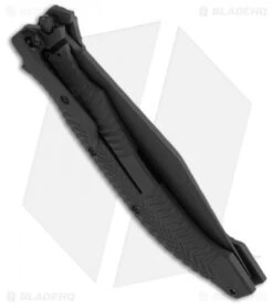 HTM Darrel Ralph AXD 5.5 Spring Assisted Knife (5.5" Black) -Knife Promotion Shop hand tech made black flipper mfdraxd55dlcao closed side