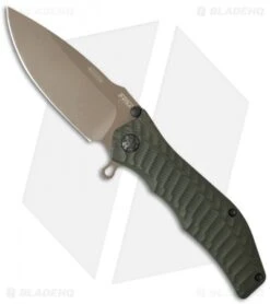 HTM Darrel Ralph Gun Hammer Torpedo Spring Assisted Knife OD Green (3.5" FDE)
