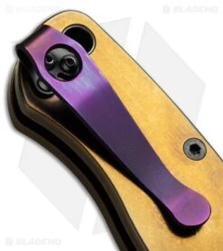 Lynch Northwest Short Titanium Spyderco Pocket Clip (Purple Ano) NW 5 Lynch Northwest Short Titanium Spyderco Pocket Clip (Purple Ano) NW -Knife Promotion Shop lynch ti anodized purple pocket clip detail cm