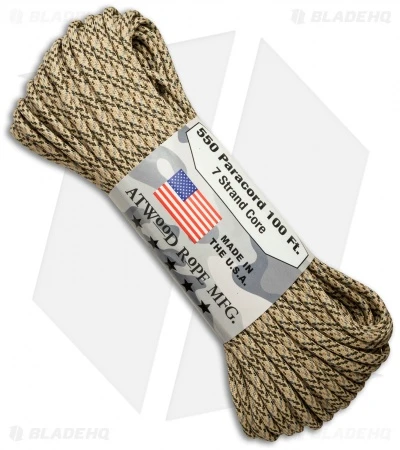 Atwood Rope Mfg. 550 Lb. Paracord 100 Ft. 7 Strand Core (Desert) RG1050H 1 Atwood Rope Mfg. 550 Lb. Paracord 100 Ft. 7 Strand Core (Desert) RG1050H