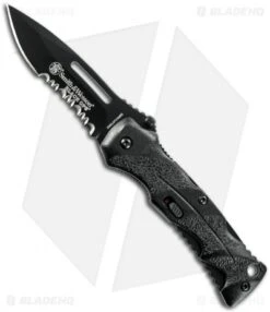 Smith & Wesson Small Black Ops SWBLOP2SMBS Drop Point Knife (2.6" Serr)