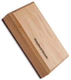 Black Hard Arkansas Surgical Whetstone W/ Handcrafted Oak Box AC15