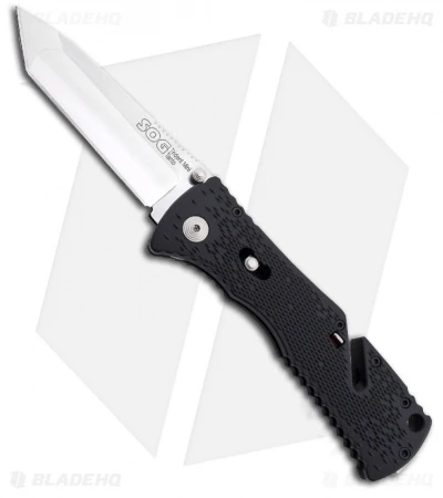 SOG Trident Mini Tanto Assisted Opening Knife (3.15" Satin) TF-26 1 SOG Trident Mini Tanto Assisted Opening Knife (3.15" Satin) TF-26