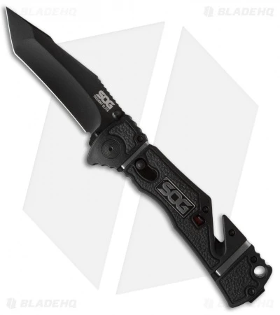 SOG Trident Elite Tanto Spring Assisted Knife (3.7" Black) TF104 1 SOG Trident Elite Tanto Spring Assisted Knife (3.7" Black) TF104