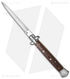 Frank B 11" Italian Stiletto Dagger Automatic Knife Cocobolo Wood (5" Satin)